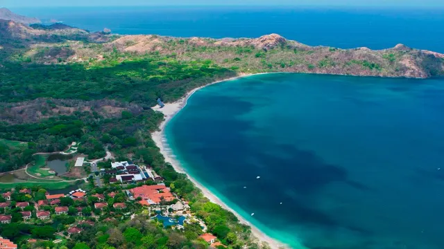 Aerial view of Reserva Conchal and Westin Resort, showcasing its prime location at the beach